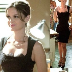 L’Agence Sleeveless Black Dress with Lace Bodice Size 2